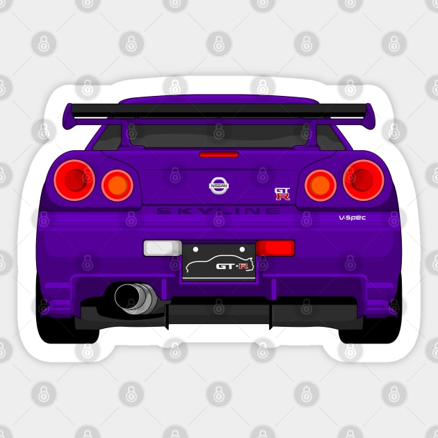 GTR R34 PURPLE Sticker by VENZ0LIC